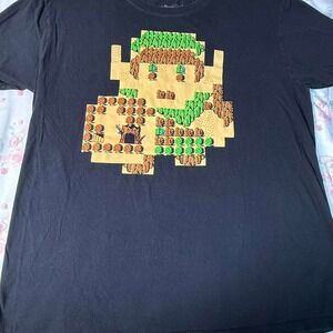 The Legend of Zelda 8-Bit Link Graphic T-Shirt Black XL Loot Crate Exclusive